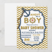 Baby Shower招待状for a Boy 招待状 (正面/裏面)