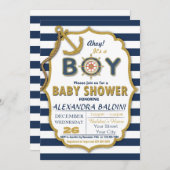 Baby Shower招待状for a Boy 招待状 (正面/裏面)