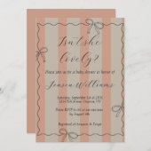 Baby Shower招待状for a Girl 招待状 (正面/裏面)