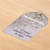 Baby shower アクリル招待状 (レイダウン)