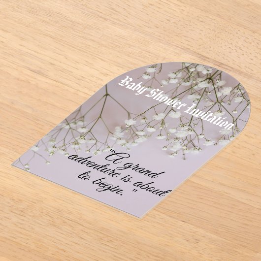 Baby shower アクリル招待状 (レイダウン)