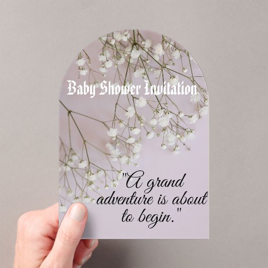 Baby shower アクリル招待状 (インサイチュ (ポータブル))