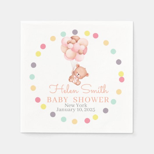 BABY SHOWER スタンダードカクテルナプキン (正面)