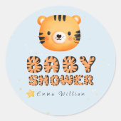 BABY SHOWER タイガー・スター ラウンドシール (正面)