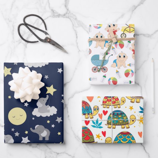 Baby Shower  ラッピングペーパーシート (正面)