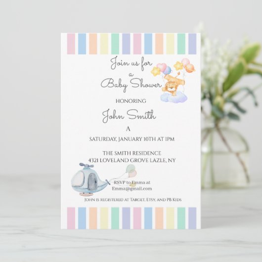 BABY SHOWER 招待状 (スタンド正面)