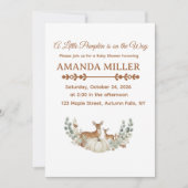 Baby Shower :A Little Pumpkin is on the Way 招待状 (正面)