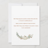 Baby Shower :A Little Pumpkin is on the Way 招待状 (裏面)