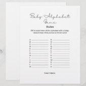Baby Shower Alphabet Game レターヘッド (正面/裏面)