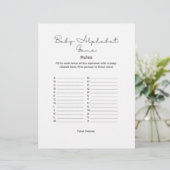 Baby Shower Alphabet Game レターヘッド (スタンド正面)