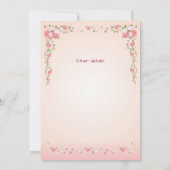 baby shower announcement for TWIN Girls 招待状 (裏面)