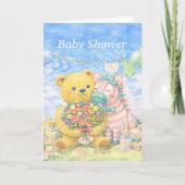 Baby Shower – Bear and Unicorn カード (正面)