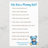 Baby Shower BINGO and Who Knows Mommy Best チラシ (裏面)