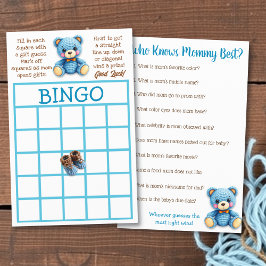 Baby Shower BINGO and Who Knows Mommy Best チラシ