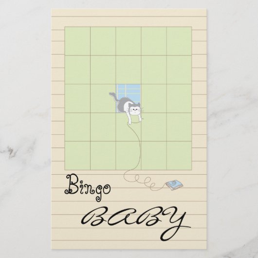 Baby Shower BINGO 「Blue/Build A Library」 チラシ (正面)