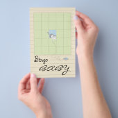 Baby Shower BINGO 「Blue/Build A Library」 チラシ (ハンドル)