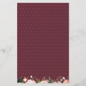 Baby Shower Bingo, Boho Teaパーティー（花） チラシ (裏面)