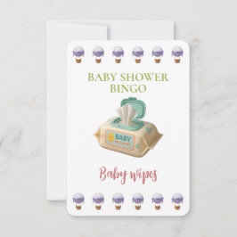 Baby Shower Bingo Card, Funny Game- Baby Wipes