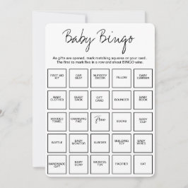 Baby Shower Bingo Cards, Unique Prefilled Baby Bin 招待状