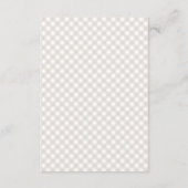 Baby shower bingo cute neutral gingham party card 招待状 (裏面)