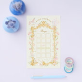 Baby Shower Bingo Fairytale Princess Carousel チラシ (シングル)