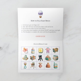 Baby Shower Bingo Game Board11. Fun Party シーズンカード