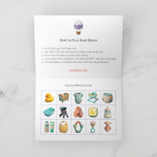 Baby Shower Bingo Game Board18. Fun Party シーズンカード