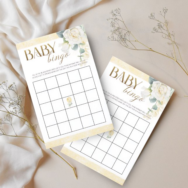 Baby Shower Bingo Game – It’s A Boy Gold Balloon (クリエイターアップロード済み)