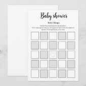 Baby Shower Bingo Game Printable, Baby Gift Bingo  招待状 (正面/裏面)