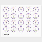 Baby Shower Bingo Stickers – Personalized “Got It! ラウンドシール (シート)