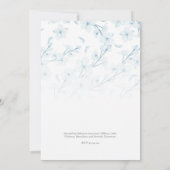 Baby Shower Blue Floral Botanical Photo Invitation (裏面)