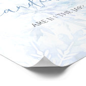 Baby Shower Blue Snowflake Guess How Many Candies ポスター (角)