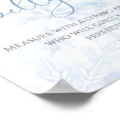 Baby Shower Blue Snowflake How big is Mom’s Belly ポスター (角)