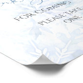 Baby Shower Blue Snowflake Thank You for Coming  ポスター (角)