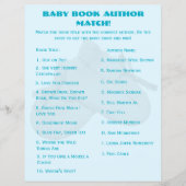 Baby Shower Book Matching Game チラシ (正面)