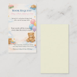 Baby Shower Book Request | Library Card Keepsake エンクロージャーカード