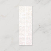 Baby Shower Bookmark Favy – 次の章 スキニー名刺 (裏面)