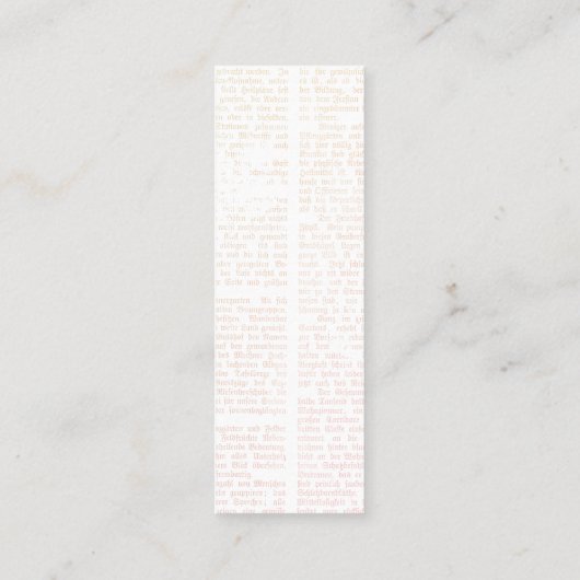 Baby Shower Bookmark Favy – 次の章 スキニー名刺 (裏面)