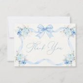 Baby Shower Boyサンキューカード（弓） サンキューカード (正面)