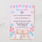 Baby shower boy or girl invitation 招待状 (正面/裏面)