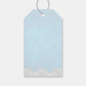 Baby Shower Boy with Adorable Pilot Teddy Bear ギフトタグ (裏面)