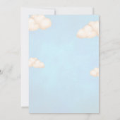 Baby Shower Boy with Adorable Pilot Teddy Bear サンキューカード (裏面)