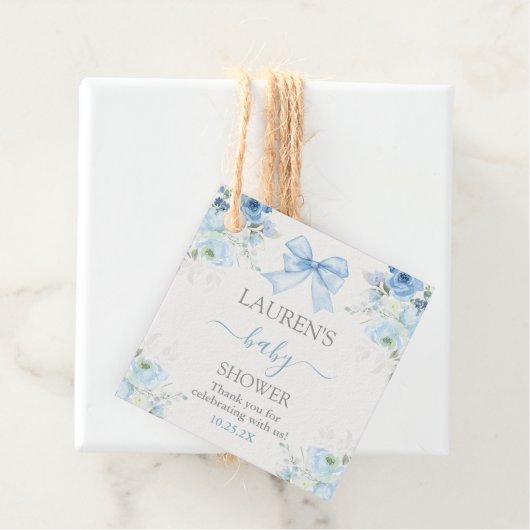 Baby Shower Boy with bow フェイバータグ (インサイチュ)