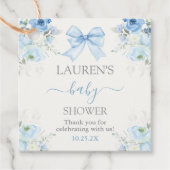 Baby Shower Boy with bow フェイバータグ (正面)