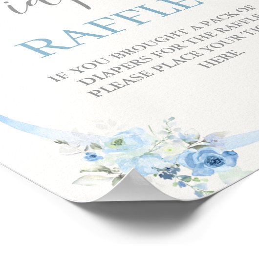 Baby Shower Boy with bow ポスター (角)