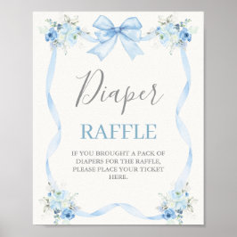 Baby Shower Boy with bow ポスター