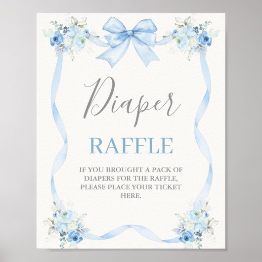 Baby Shower Boy with bow ポスター (正面)