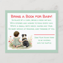 Baby Shower Bring a Book for Baby Raffle チラシ