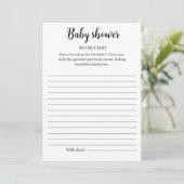Baby Shower Bucket List Game Printable, 招待状 (スタンド正面)