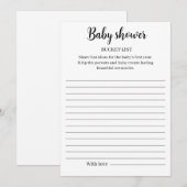 Baby Shower Bucket List Game Printable, 招待状 (正面/裏面)